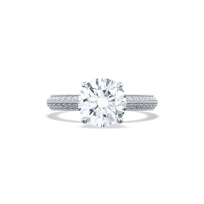 Sculpted Crescent Round Solitaire Ring - Tacori product
