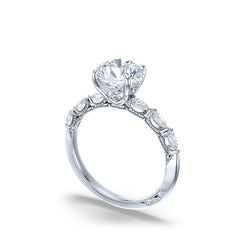 Tacori Sculpted Crescent Round Pavé Ring