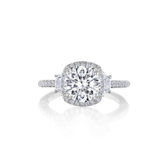 Tacori Dantela Cadillac Three Stone Bloom Engagement Ring
