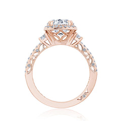 Tacori Dantela Cadillac Three Stone Bloom Engagement Ring
