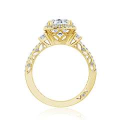 Tacori Dantela Cadillac Three Stone Bloom Engagement Ring