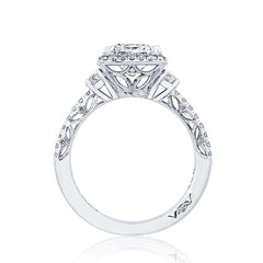 Tacori Dantela Cadillac Three Stone Bloom Engagement Ring