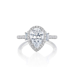 Tacori Dantela Cadillac Three Stone Bloom Engagement Ring