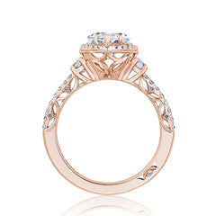 Tacori Dantela Cadillac Three Stone Bloom Engagement Ring