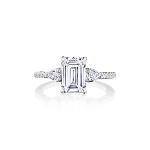 Tacori Dantela Pear Side Stone Engagement Ring