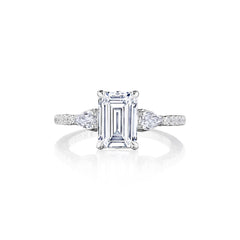 Tacori Dantela Pear Side Stone Engagement Ring