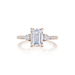 Tacori Dantela Pear Side Stone Engagement Ring