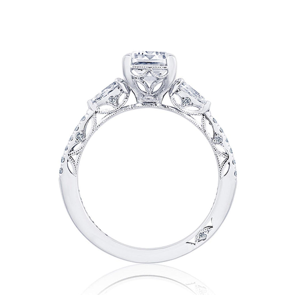 Tacori Dantela Pear Side Stone Engagement Ring