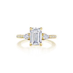 Tacori Dantela Pear Side Stone Engagement Ring