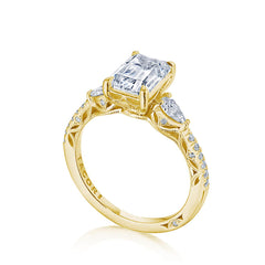 Tacori Dantela Pear Side Stone Engagement Ring