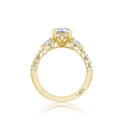 Tacori Dantela Pear Side Stone Engagement Ring
