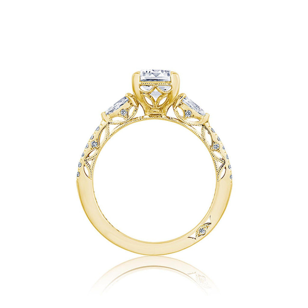 Tacori Dantela Pear Side Stone Engagement Ring