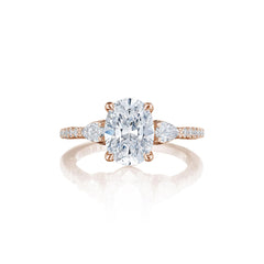 Tacori Dantela Pear Side Stone Engagement Ring