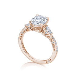 Tacori Dantela Pear Side Stone Engagement Ring