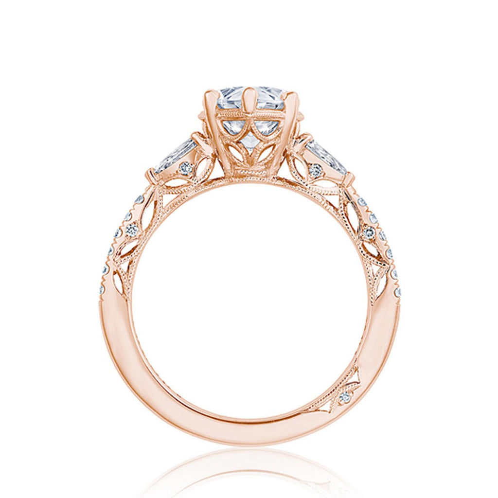Tacori Dantela Pear Side Stone Engagement Ring