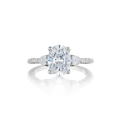 Tacori Dantela Pear Side Stone Engagement Ring