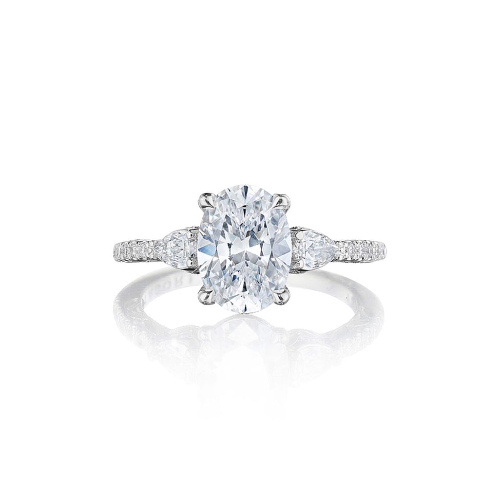 Tacori Dantela Pear Side Stone Engagement Ring