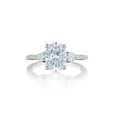 Tacori Dantela Pear Side Stone Engagement Ring - Tacori product
