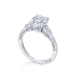 Tacori Dantela Pear Side Stone Engagement Ring
