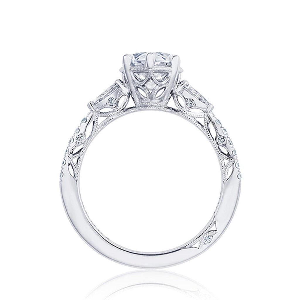 Tacori Dantela Pear Side Stone Engagement Ring