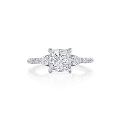 Tacori Dantela Pear Side Stone Engagement Ring