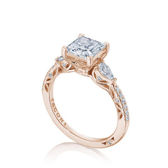 Tacori Dantela Pear Side Stone Engagement Ring