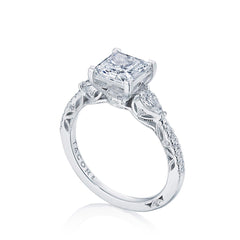 Tacori Dantela Pear Side Stone Engagement Ring