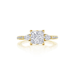 Tacori Dantela Pear Side Stone Engagement Ring
