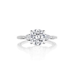 Tacori Dantela Pear Side Stone Engagement Ring