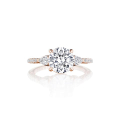 Tacori Dantela Pear Side Stone Engagement Ring