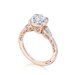 Tacori Dantela Pear Side Stone Engagement Ring