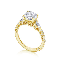 Tacori Dantela Pear Side Stone Engagement Ring