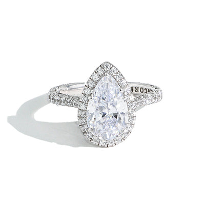 Tacori Royal T Pear Shaped Halo Engagement Ring Setting - Tacori product