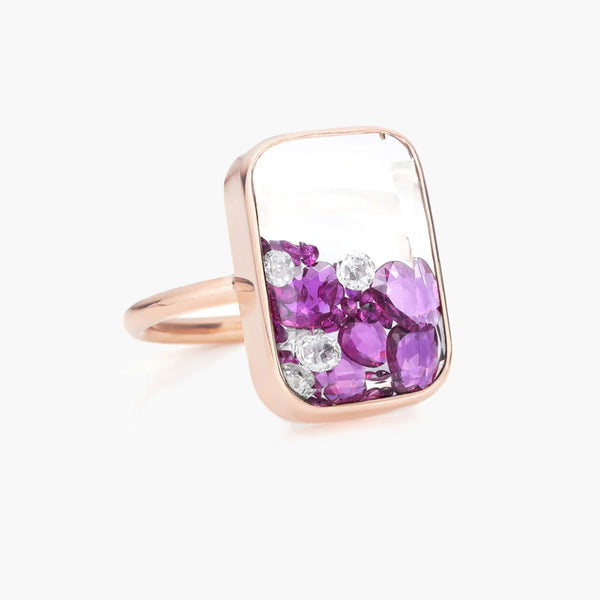 Gemstones 凛 Moritz Glik Ten Fourteen Ruby and Diamond Shaker Ring, R1014p