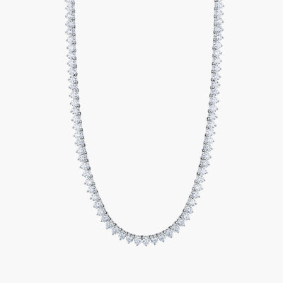 Round Diamond White Gold Opera Necklace - Private Label product