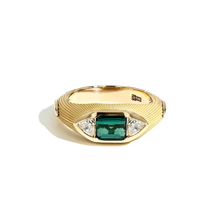 Robert Pelliccia Green Tourmaline Trillion Gents Ring - Robert Pelliccia product