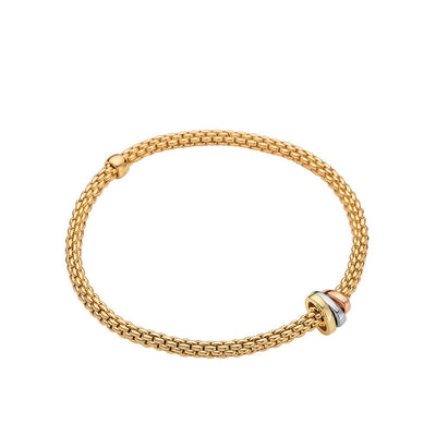 Fope Flex It Prima Yellow Gold & Tri-Color Rondel Bracelet - Fope product