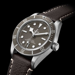 TUDOR Black Bay 58 925 with 39mm Silver Case and Brown Leather Bracelet
