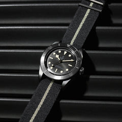 TUDOR Black Bay Ceramic with 41mm Ceramic Case and Hybrid Leather And Rubber Strap