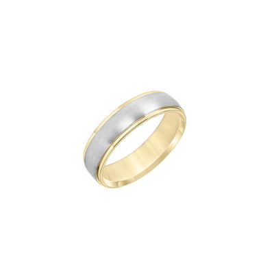 6.00mm Two-Tone Gold Men's Wedding Band - Private Label product