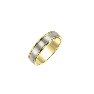 6.00mm Two-Tone Gold Men's Wedding Band - Private Label product