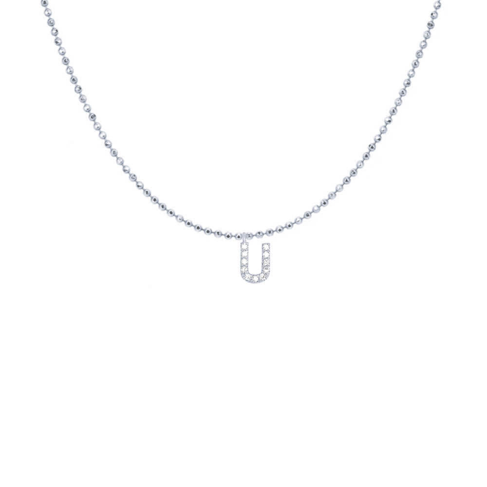 EF Collection Diamond Initial Charm in Yellow gold