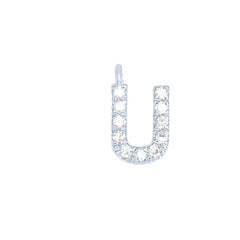 EF Collection Diamond Initial Charm in Yellow gold
