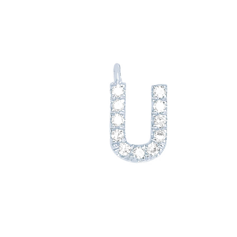 EF Collection Diamond Initial Charm in Yellow gold