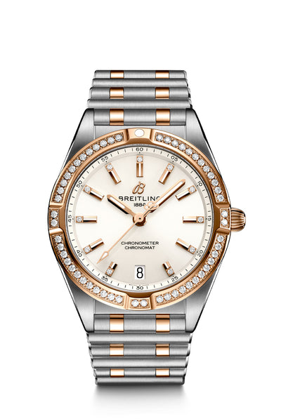 Breitling Chronomat 32 Women's Watch in Steel and Gold With Diamond Bezel - Breitling product