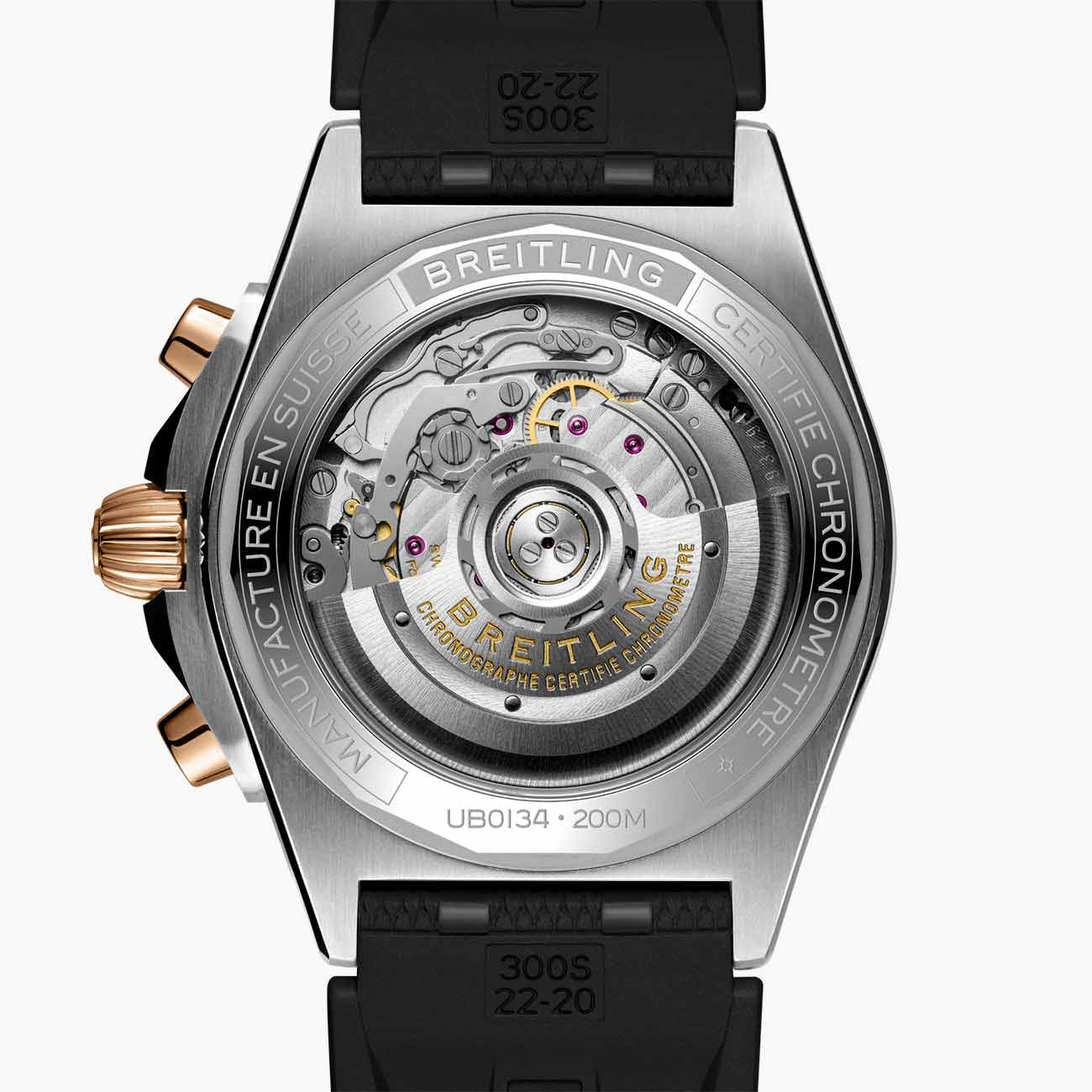 Breitling Chronomat B01 42 Two-Tone Watch Gray Dial with Stainless Steel Rouleaux Bracelet — 42mm