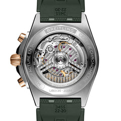 Breitling Chronomat B01 42 Watch Two-Tone Green Chronograph Dial — 42mm