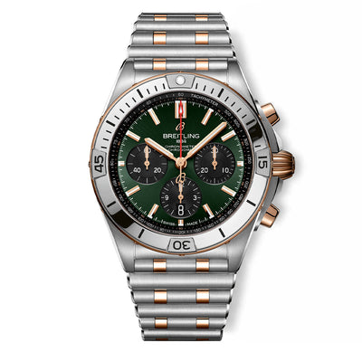 Breitling Chronomat B01 42 Watch Two-Tone Green Chronograph Dial — 42mm - Breitling product