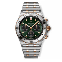 Breitling Chronomat B01 42 Watch Two-Tone Green Chronograph Dial — 42mm