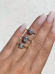Round Ultra Thin Solitaire Engagement Ring Setting in Platinum